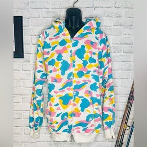 OG Vintage Bape White Cotton Candy Camo Full Zip HOODIE ‘06, 3XL